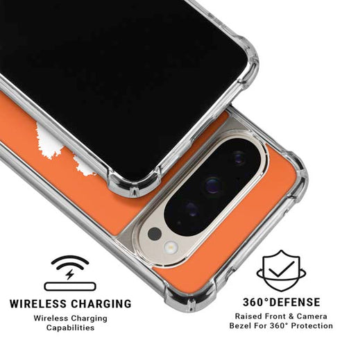 Clemson University Tiger Print Pixel 9/9 Pro Clear Case
